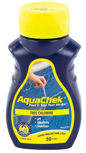 Aquachek pool & spa test strips free chlorine