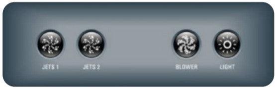 Sticker Bedieningspaneel 2 Pompen + blower TP600